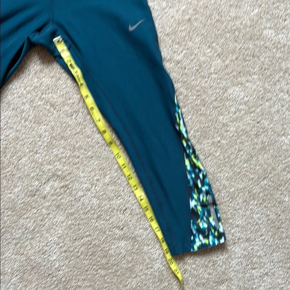 Nike Blue and Green Pattern Leggings - Picture 4 of 7